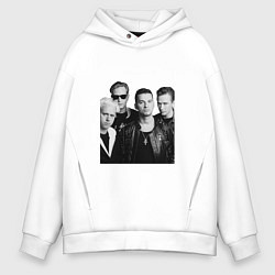 Толстовка оверсайз мужская Depeche Mode World Violation Tour Band, цвет: белый