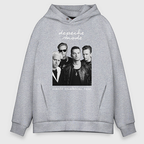 Мужское худи оверсайз Depeche Mode World Violation Tour Band / Меланж – фото 1