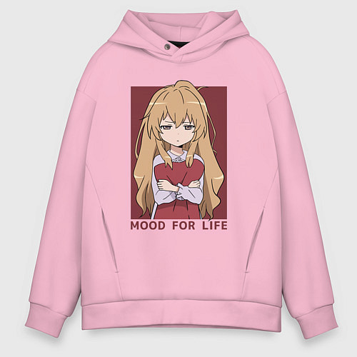 Мужское худи оверсайз Mood Тайга Айсака / Светло-розовый – фото 1