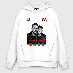 Толстовка оверсайз мужская Depeche Mode - Memento Mori Dave and Martin, цвет: белый