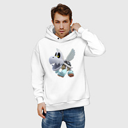 Толстовка оверсайз мужская Купа-скелет, цвет: белый — фото 2