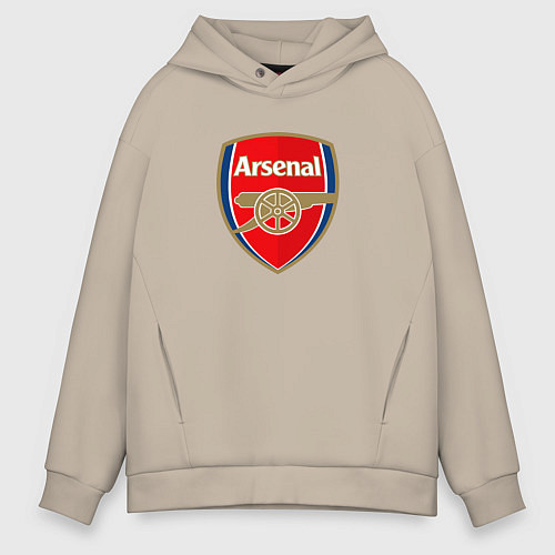 Мужское худи оверсайз Arsenal fc sport / Миндальный – фото 1