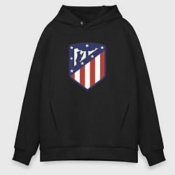 Толстовка оверсайз мужская Atletico Madrid FC, цвет: черный