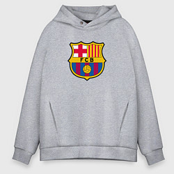 Толстовка оверсайз мужская Barcelona fc sport, цвет: меланж