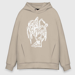 Толстовка оверсайз мужская Spider rock, цвет: миндальный