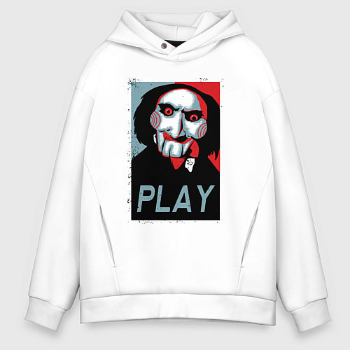 Мужское худи оверсайз Play saw / Белый – фото 1