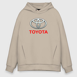 Толстовка оверсайз мужская Toyota sport auto brend, цвет: миндальный