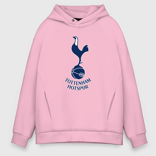 Мужское худи оверсайз Tottenham Hotspur fc sport / Светло-розовый – фото 1