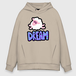 Толстовка оверсайз мужская Мечта овечки, цвет: миндальный