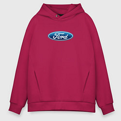 Толстовка оверсайз мужская Ford usa auto brend, цвет: маджента