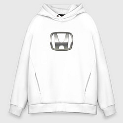 Толстовка оверсайз мужская Honda sport auto silver, цвет: белый