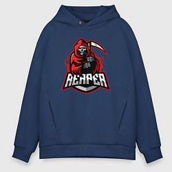 Толстовка оверсайз мужская Reaper, цвет: тёмно-синий