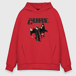Толстовка оверсайз мужская The Cure - A Band from UK, цвет: красный