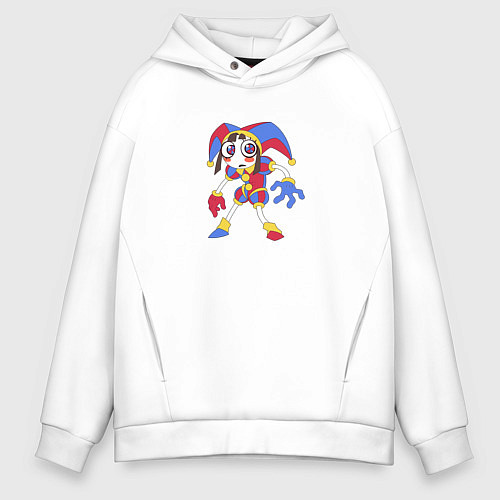 Мужское худи оверсайз XDDCC The Amazing Digital Circus / Белый – фото 1