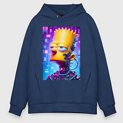 Мужское худи оверсайз Cyber Bart Simpson - ai art