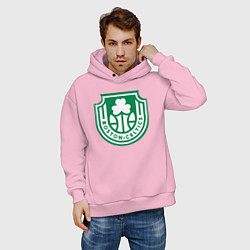 Толстовка оверсайз мужская Boston Celtics team, цвет: светло-розовый — фото 2