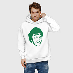 Толстовка оверсайз мужская Ларри Берд, цвет: белый — фото 2