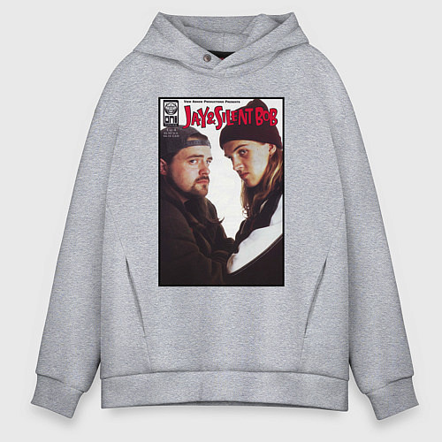 Мужское худи оверсайз Jay and Silent Bob / Меланж – фото 1