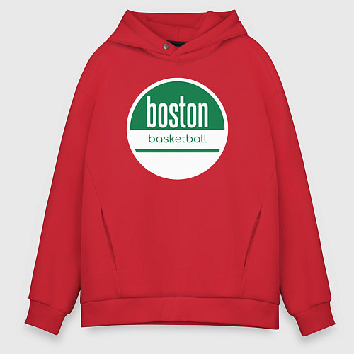 Мужское худи оверсайз Boston basket / Красный – фото 1