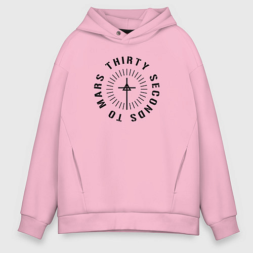 Мужское худи оверсайз 30STM logo / Светло-розовый – фото 1