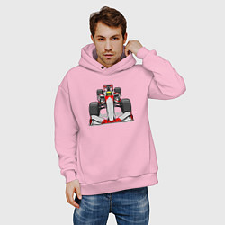 Толстовка оверсайз мужская Formula 1 McLaren Senna, цвет: светло-розовый — фото 2