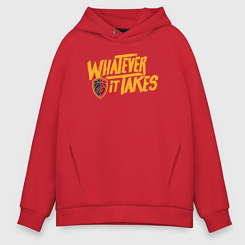 Мужское худи оверсайз Cavaliers whatever it takes / Красный – фото 1