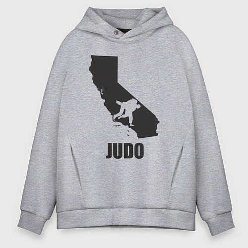 Мужское худи оверсайз Дзюдо Калифорния / Меланж – фото 1