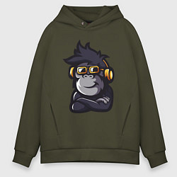 Мужское худи оверсайз Music monkey