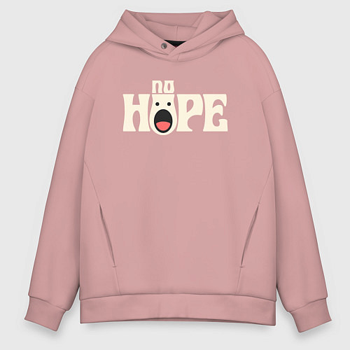 Мужское худи оверсайз No hope / Пыльно-розовый – фото 1