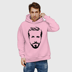 Толстовка оверсайз мужская Гослинг, цвет: светло-розовый — фото 2