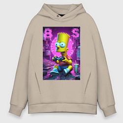Мужское худи оверсайз Bart Simpson - cool gamer
