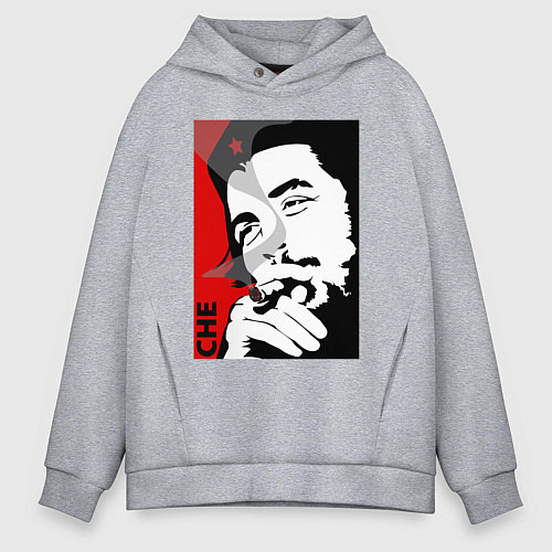 Мужское худи оверсайз Эрнесто Че - Гевара / Меланж – фото 1