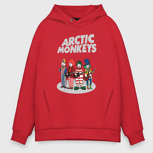 Мужское худи оверсайз Arctic Monkeys clowns / Красный – фото 1