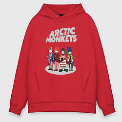 Толстовка оверсайз мужская Arctic Monkeys clowns, цвет: красный