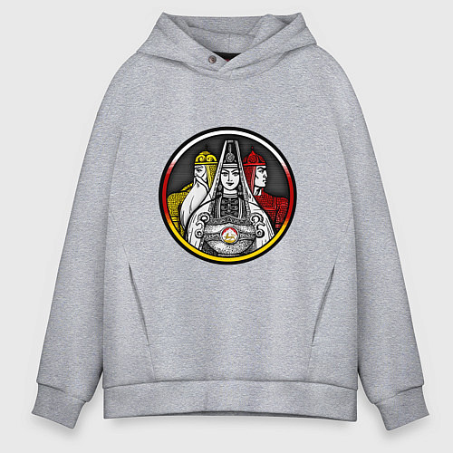 Мужское худи оверсайз Ирон адам / Меланж – фото 1