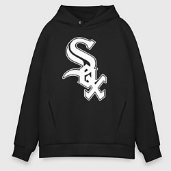 Толстовка оверсайз мужская Chicago white sox - baseball, цвет: черный