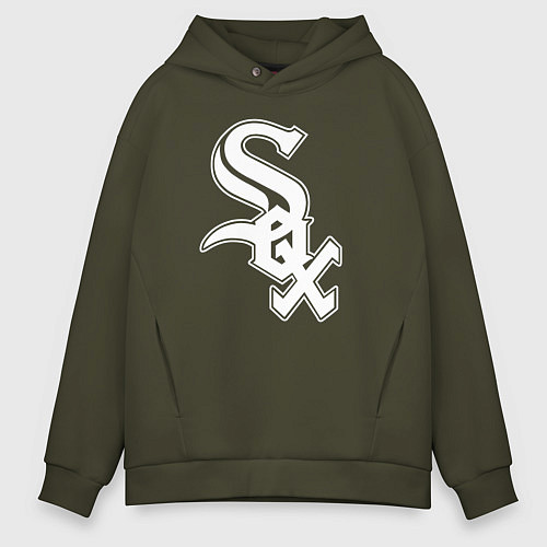 Мужское худи оверсайз Chicago white sox - baseball / Хаки – фото 1