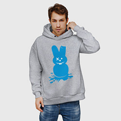 Толстовка оверсайз мужская Blue bunny, цвет: меланж — фото 2
