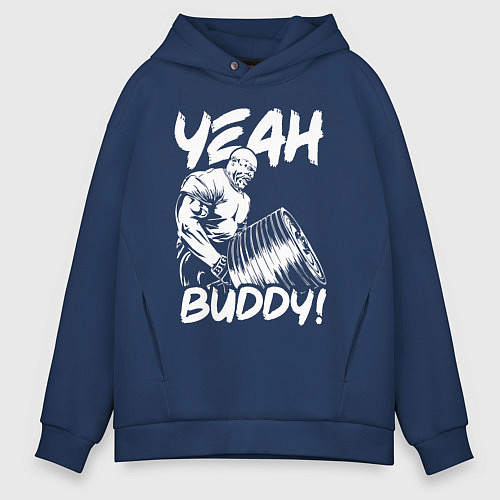 Мужское худи оверсайз Ронни Коулман / Тёмно-синий – фото 1