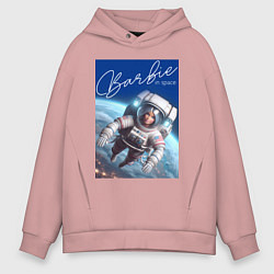 Мужское худи оверсайз Barbie in space - ai art
