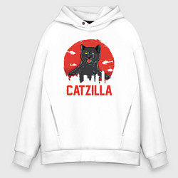 Толстовка оверсайз мужская Catzilla, цвет: белый