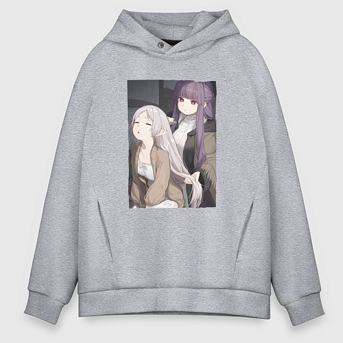 Мужское худи оверсайз Милашки Фрирен и Ферн / Меланж – фото 1