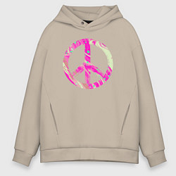 Мужское худи оверсайз Pink peace