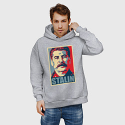 Толстовка оверсайз мужская Face Stalin, цвет: меланж — фото 2