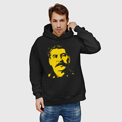 Толстовка оверсайз мужская Yellow Stalin, цвет: черный — фото 2