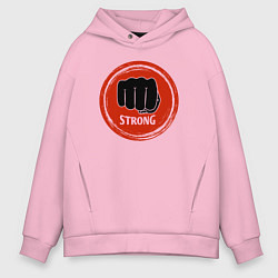 Толстовка оверсайз мужская MMA strong, цвет: светло-розовый
