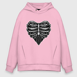 Мужское худи оверсайз Ribs heart