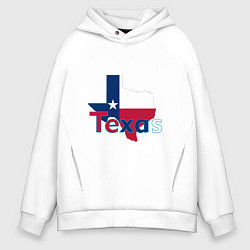 Толстовка оверсайз мужская Texas, цвет: белый