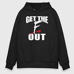 Толстовка оверсайз мужская Wwe Get the F Out, цвет: черный