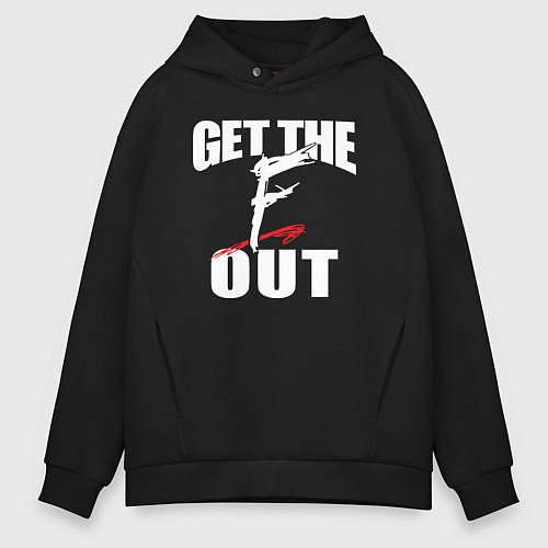 Мужское худи оверсайз Wwe Get the F Out / Черный – фото 1